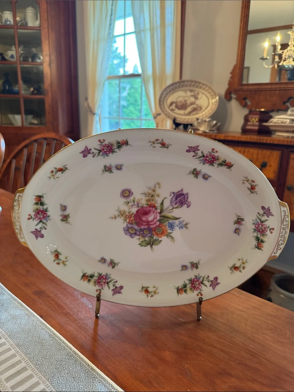 Vintage Harmony House Dresdania China.  Platter and Pen Vegetable Bowl